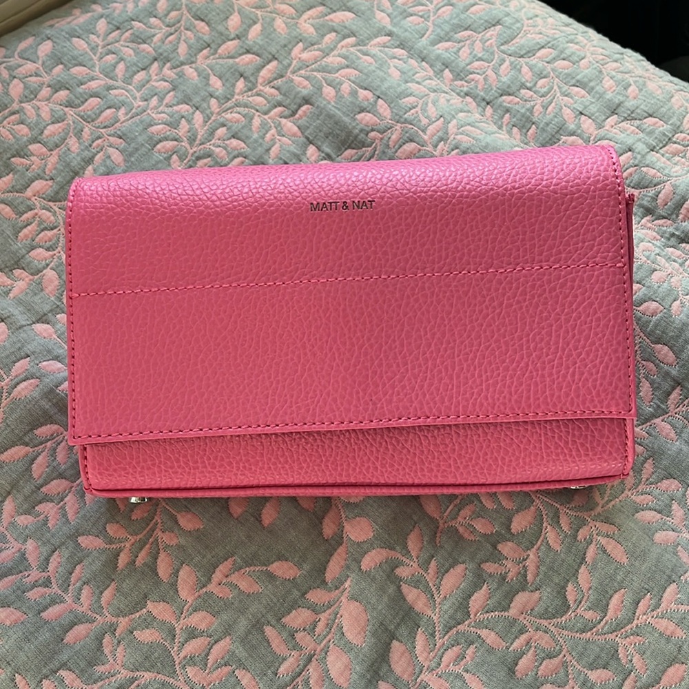 MATT and NAT PINK clutch/crossbody